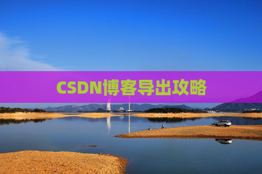 CSDN博客导出攻略